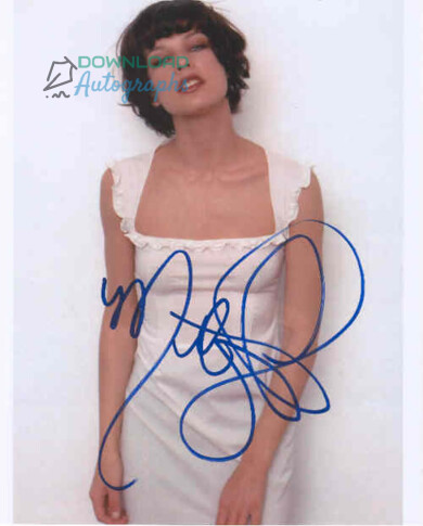 MILLA-JOVOVICH-Autograph