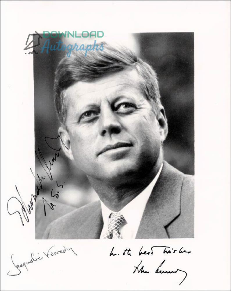 JACQUELINE-B-KENNEDY-AND-EDWARD-M-TED-KENNEDY-Autograph