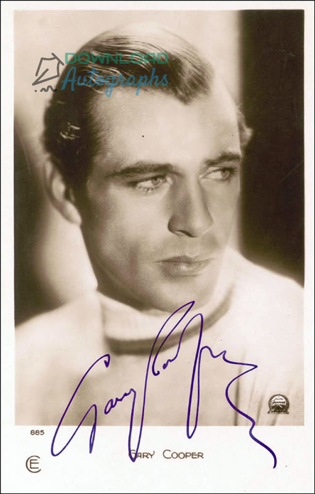 GARY-COOPER-Autograph